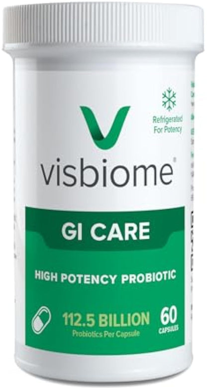 Visbiome® GI Care - High Potency Probiotic - 112.5 Billion CFU Live Probiotics, Original De Simone Formulation, Made in USA, 60 Capsules.