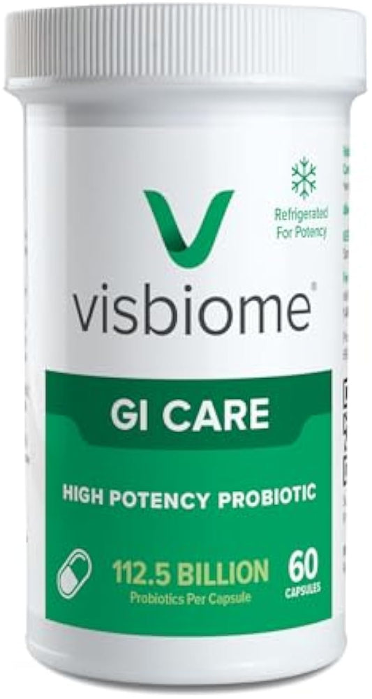 Visbiome® GI Care - High Potency Probiotic - 112.5 Billion CFU Live Probiotics, Original De Simone Formulation, Made in USA, 60 Capsules.